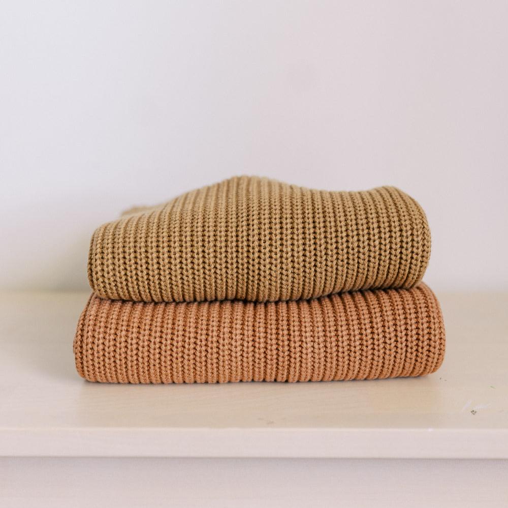 CHUNKY KNIT PULLOVER - CLAY