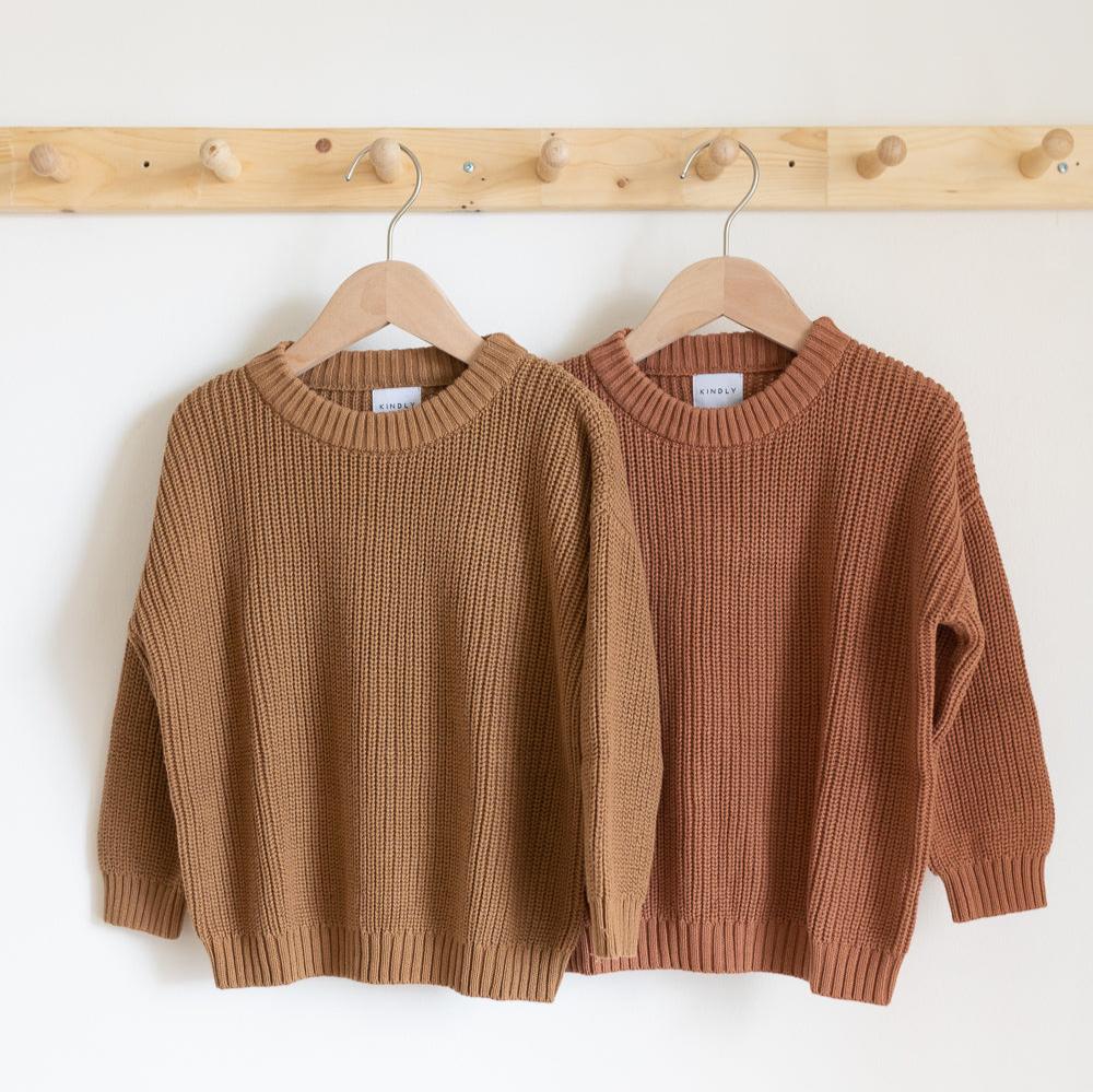 CHUNKY KNIT PULLOVER - CLAY