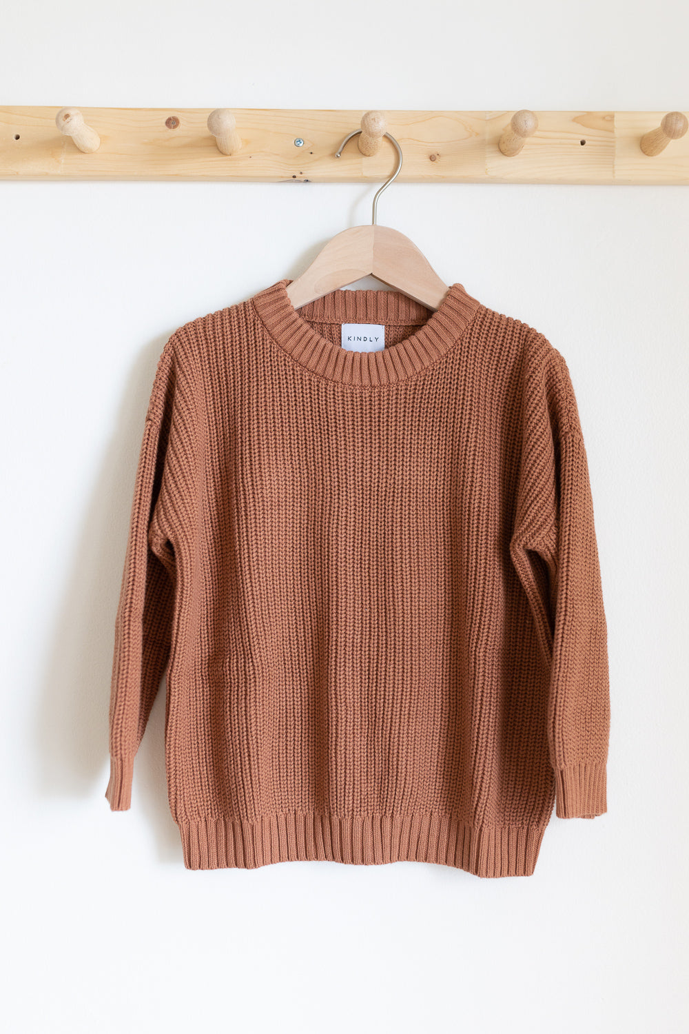 CHUNKY KNIT PULLOVER - CLAY
