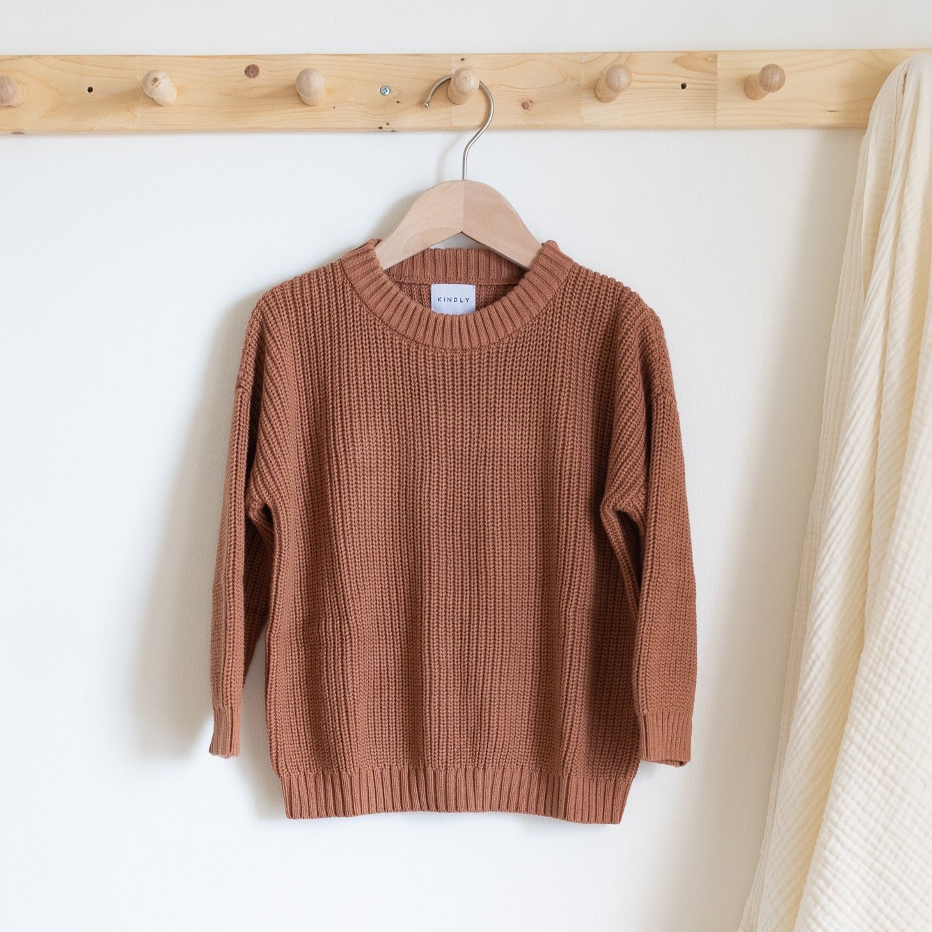 CHUNKY KNIT PULLOVER - CLAY