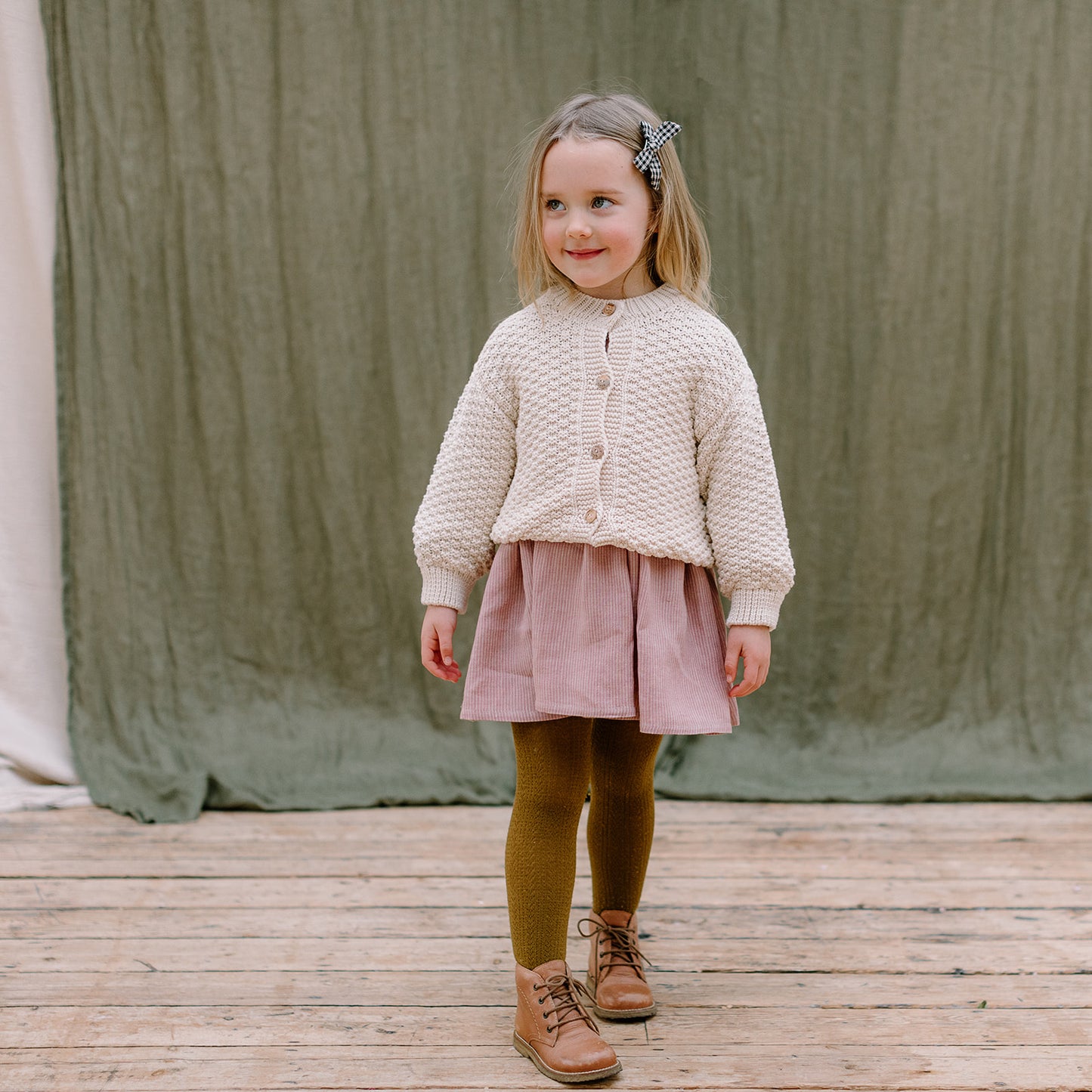 DRAUGHT DRESS - DUSTY ROSE STRIPE LINEN