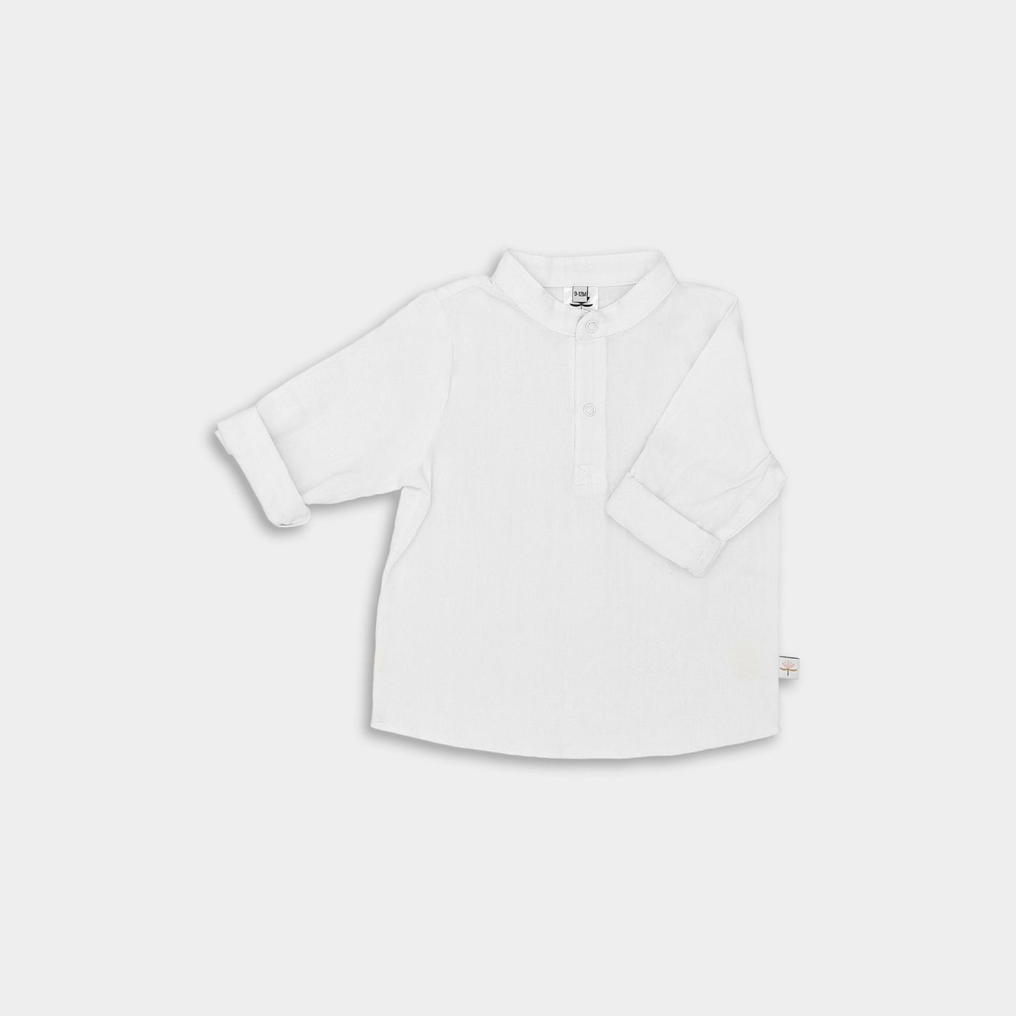 HENLEY COTTON SHIRT - WHITE