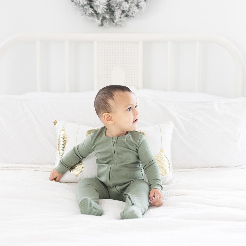 PEYTON BABY SLEEPER - THYME