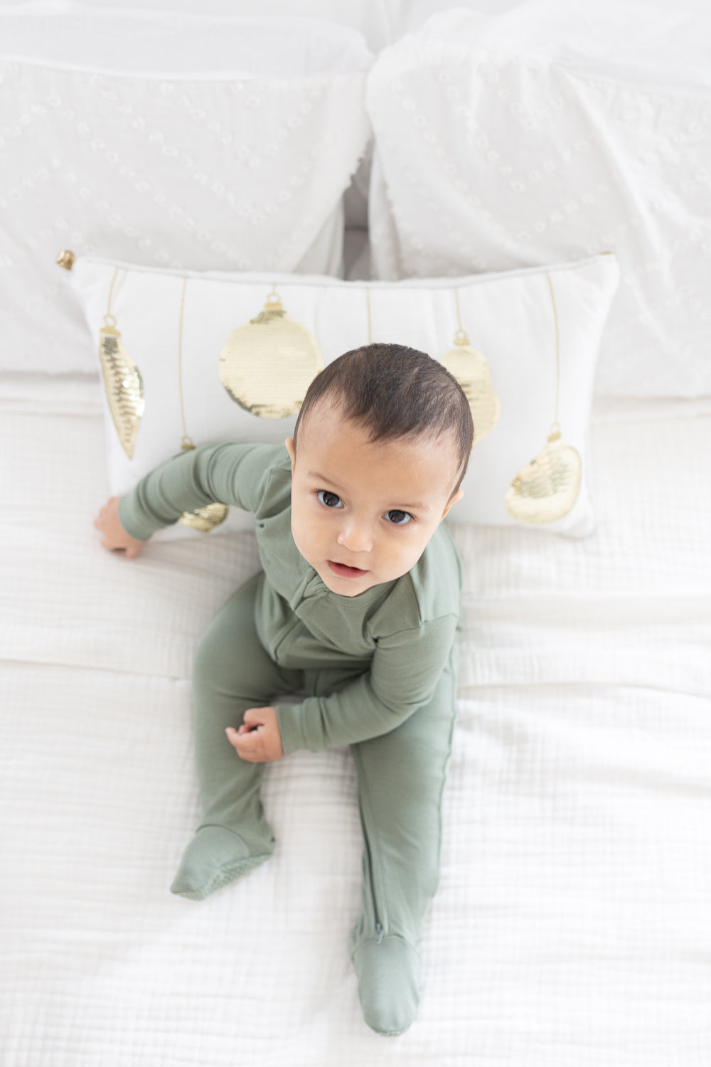 PEYTON BABY SLEEPER - THYME