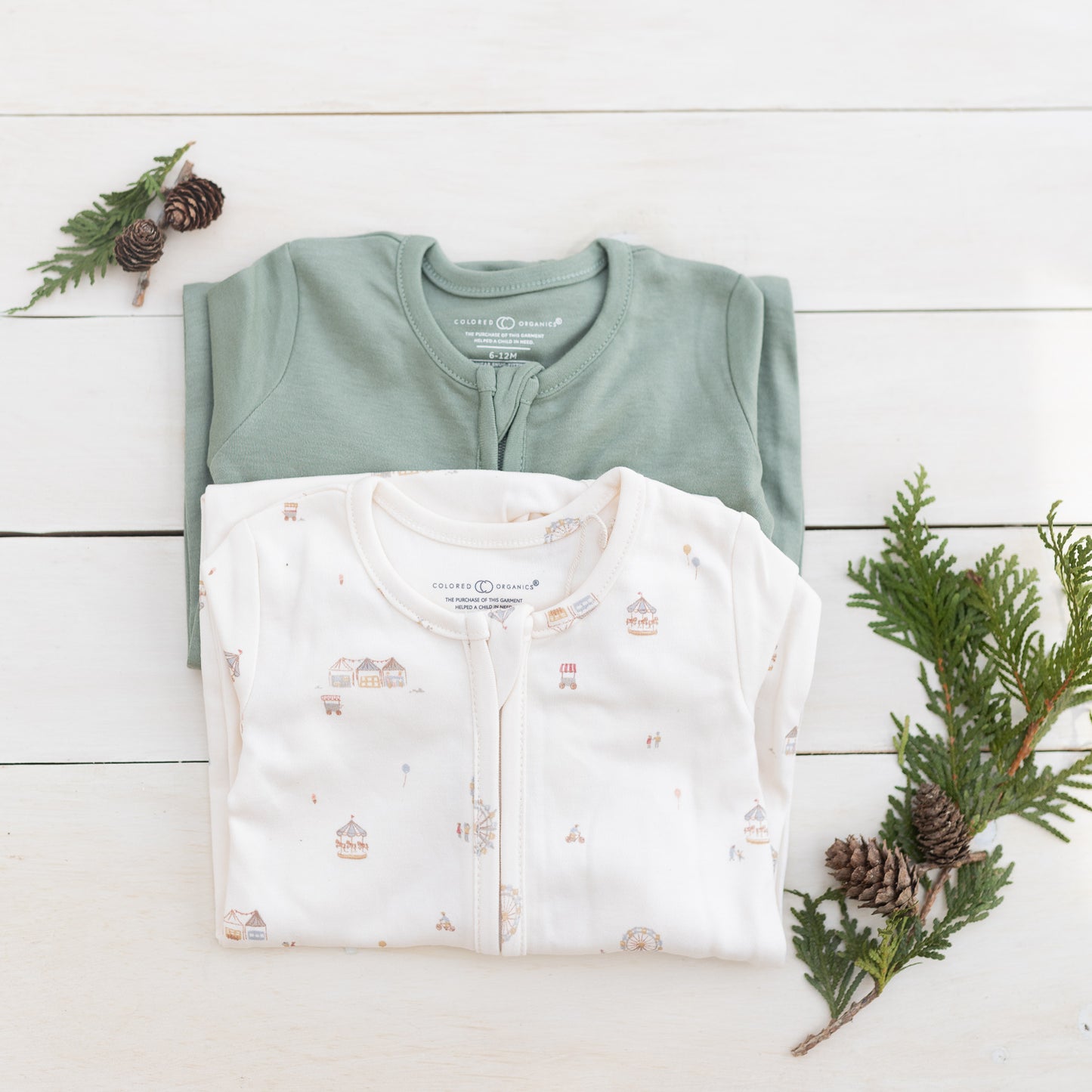 PEYTON BABY SLEEPER - THYME