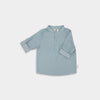 HENLEY COTTON SHIRT - BLUE DOTS