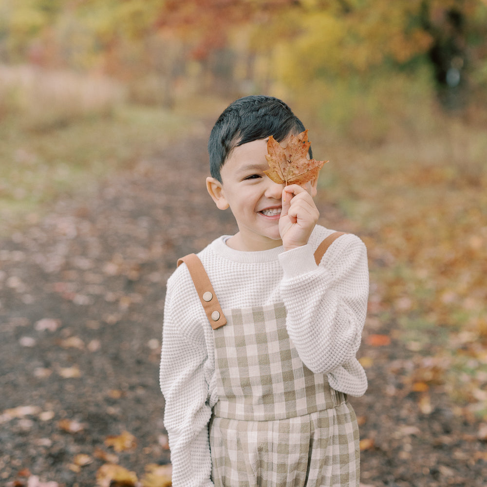 
                  
                    LONG OVERALLS - BEIGE GINGHAM
                  
                